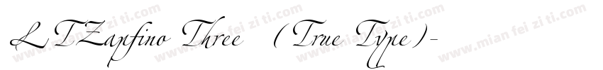 LTZapfino Three 常规(True Type)字体转换